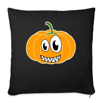 Pumpkins Crazy Pumpkin - Sofa pillowcase 17,3'' x 17,3'' (45 x 45 cm) - black - Front