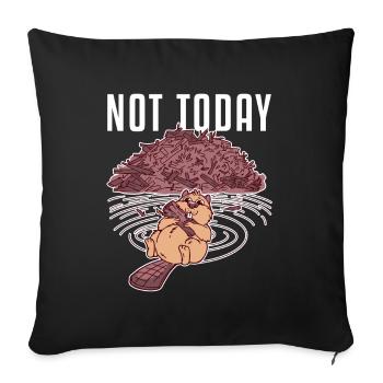 Pas aujourd’hui Ricin eurasien d’Amérique du Nord - Housse de coussin décorative 45 x 45 cm - noir - Devant