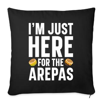 Arepa Colombian Food - Sofa pillowcase 17,3'' x 17,3'' (45 x 45 cm) - black - Front