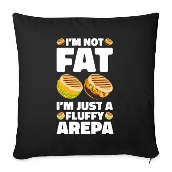 Cuisine colombienne d’Arepa - Housse de coussin décorative 45 x 45 cm - noir - Devant