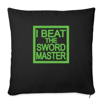 J’ai battu le maître de l’épée - Housse de coussin décorative 45 x 45 cm - noir - Devant