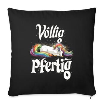 Saufendes Einhorn Völlig Pfertig Design für eine - Sofakissenbezug 45 x 45 cm - Schwarz - Vorne