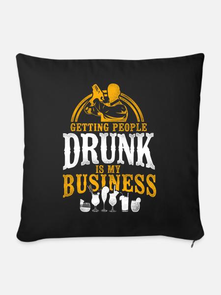 Bartender Mixologist Getting - Sofakissenbezug 45 x 45 cm - Schwarz