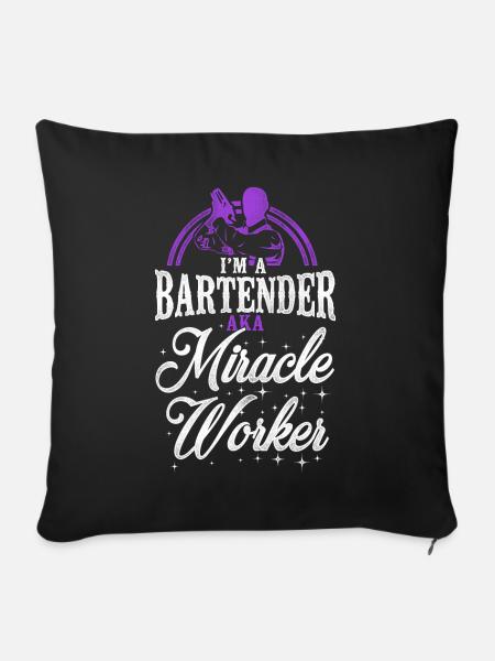 Bartender Mixologist Bartender - Sofakissenbezug 45 x 45 cm - Schwarz