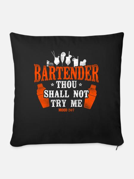 Bartender Mixologist Bartender - Sofakissenbezug 45 x 45 cm - Schwarz