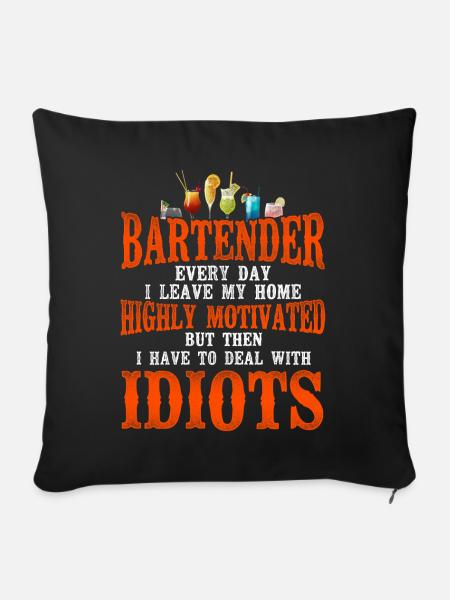 Bartender Mixologist Bartender - Sofakissenbezug 45 x 45 cm - Schwarz