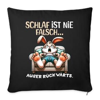 I'm Tired Lazy Funny Pajamas Morning Grouches - Sofa pillowcase 17,3'' x 17,3'' (45 x 45 cm) - black - Front