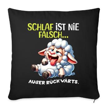 I'm Tired Lazy Funny Pajamas Morning Grouches - Sofa pillowcase 17,3'' x 17,3'' (45 x 45 cm) - black - Front