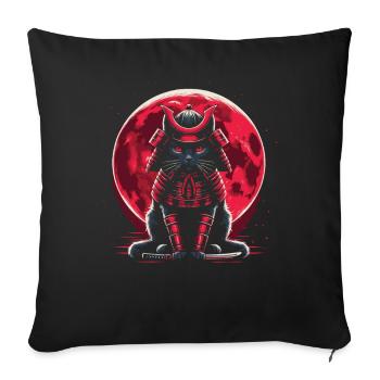 Samouraï Ronin épée guerrier de combat cadeau - Housse de coussin décorative 45 x 45 cm - noir - Devant
