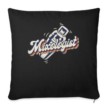 Barman Mixologue Rétro Vintage - Housse de coussin décorative 45 x 45 cm - noir - Devant