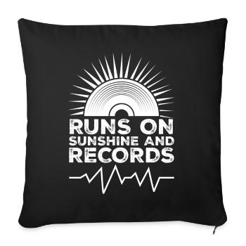 Record Player Disk Jockey Vinyl - Sofakissenbezug 45 x 45 cm - Schwarz - Vorne