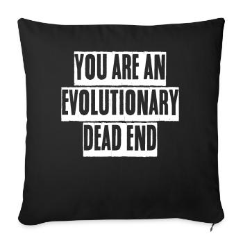 Darwinism Misanthrope Darwin - Sofa pillowcase 17,3'' x 17,3'' (45 x 45 cm) - black - Front