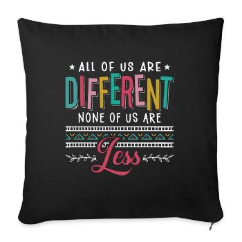 Health Educator All Of Us Are Different Instructor - Sofa pillowcase 17,3'' x 17,3'' (45 x 45 cm) - black - Front