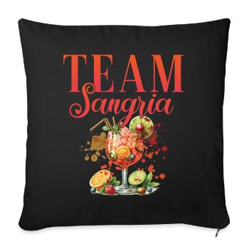 Cocktail Barkeeper Team Sangria - Sofakissenbezug 45 x 45 cm - Schwarz - Vorne