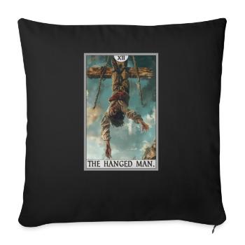 Carte de tarot Carte de tarot Le pendu - Housse de coussin décorative 45 x 45 cm - noir - Devant
