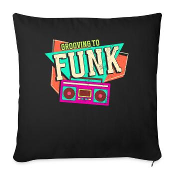 Funk Music - Sofa pillowcase 17,3'' x 17,3'' (45 x 45 cm) - black - Front