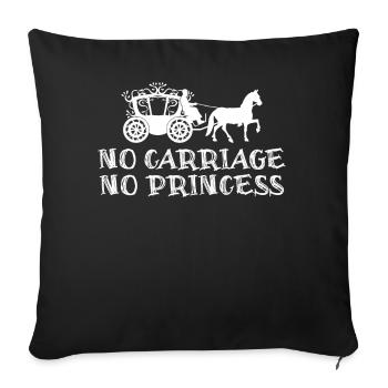 Coachmen Joke Horse Carriage Coachman - Sofa pillowcase 17,3'' x 17,3'' (45 x 45 cm) - black - Front
