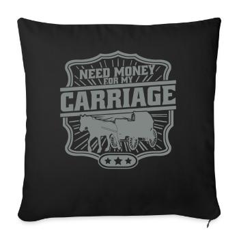 Coachmen Horse Carriage Coachman - Sofa pillowcase 17,3'' x 17,3'' (45 x 45 cm) - black - Front