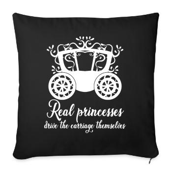 Coachmen Horse Carriage Coachman Horses - Sofa pillowcase 17,3'' x 17,3'' (45 x 45 cm) - black - Front