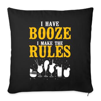 Barman mixologue j’ai le - Housse de coussin décorative 45 x 45 cm - noir - Devant