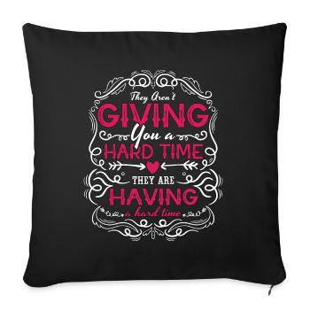 School Counselor They Aren't Giving Therapist - Sofa pillowcase 17,3'' x 17,3'' (45 x 45 cm) - black - Front