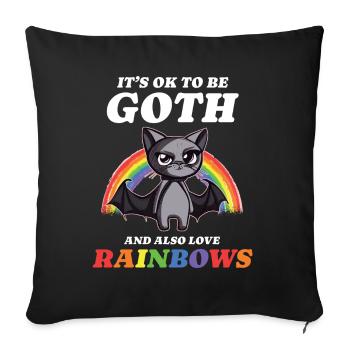 Goth Rock Satan Unicorn Festivals Death Metal - Sofa pillowcase 17,3'' x 17,3'' (45 x 45 cm) - black - Front