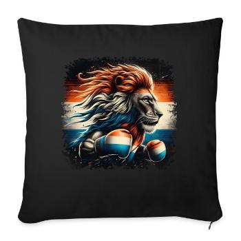 Conception de la chemise Boxer Couleurs nationales néerlandaises - Housse de coussin décorative 45 x 45 cm - noir - Devant
