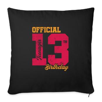 Adolescent - Housse de coussin décorative 45 x 45 cm - noir - Devant