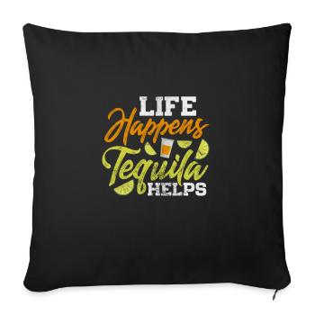 Téquila - Housse de coussin décorative 45 x 45 cm - noir - Devant