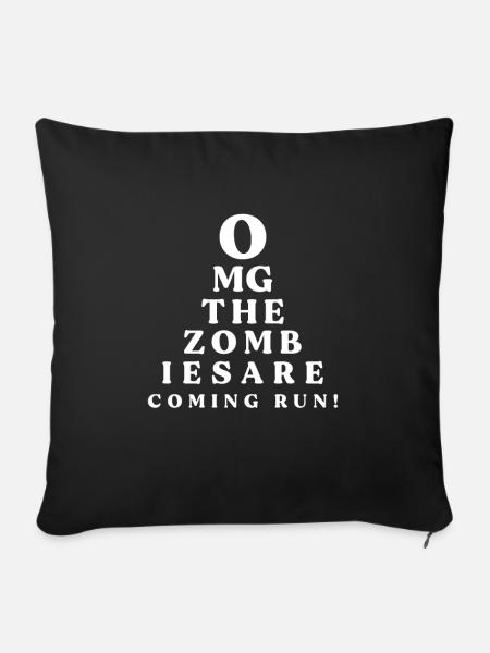 Zombie Zombie-Jäger Zombieapokalypse Geschenk - Sofakissenbezug 45 x 45 cm - Schwarz