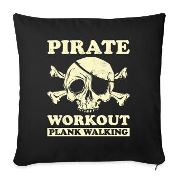 Pirate Skull Buccaneer Pirate Ship - Sofa pillowcase 17,3'' x 17,3'' (45 x 45 cm) - black - Front