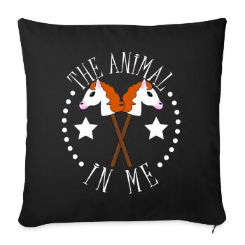 Hobby Horsing Hobby Horse - Sofa pillowcase 17,3'' x 17,3'' (45 x 45 cm) - black - Front