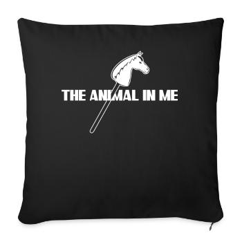 Hobby Horsing Joke Hobby Cheval - Housse de coussin décorative 45 x 45 cm - noir - Devant
