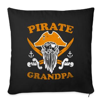 Pirate Skull Buccaneer Pirate Ship - Sofa pillowcase 17,3'' x 17,3'' (45 x 45 cm) - black - Front