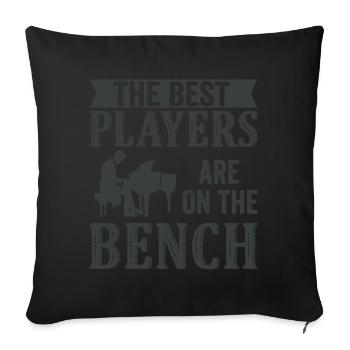 Les meilleurs joueurs Pianiste Pianiste - Housse de coussin décorative 45 x 45 cm - noir - Devant