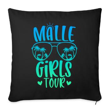 Visite de Malle Girls - Housse de coussin décorative 45 x 45 cm - noir - Devant