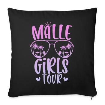 Visite des filles de Malle - Housse de coussin décorative 45 x 45 cm - noir - Devant