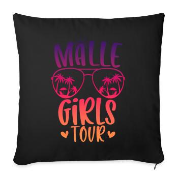 Visite des filles de Malle - Housse de coussin décorative 45 x 45 cm - noir - Devant