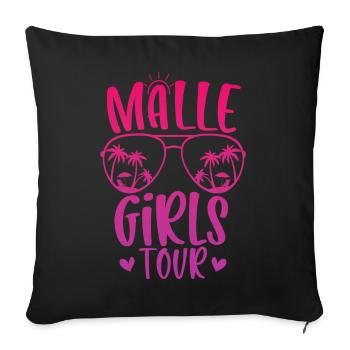 Visite des filles de Malle - Housse de coussin décorative 45 x 45 cm - noir - Devant
