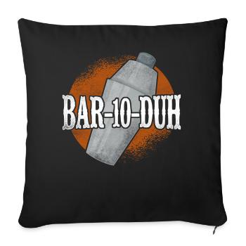 Barman Mixologue Bar-10-Duh - Housse de coussin décorative 45 x 45 cm - noir - Devant