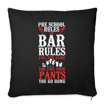 Barman Mixologue Préscolaire - Housse de coussin décorative 45 x 45 cm - noir - Devant