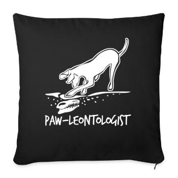 Chiens Dinosaures Chien Dinosaure - Housse de coussin décorative 45 x 45 cm - noir - Devant