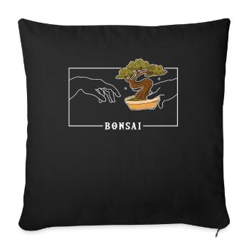 Michelangelo Kreation von Adam Bonsai Bonsai Schalen - Sofakissenbezug 45 x 45 cm - Schwarz - Vorne