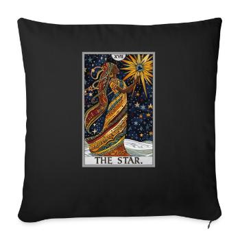 Cartes de tarot Carte de tarot L’étoile L’étoile - Housse de coussin décorative 45 x 45 cm - noir - Devant