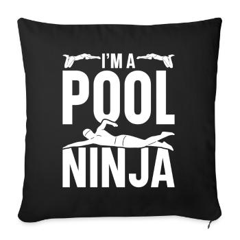 Swimming Water Sports Pool Swimming Swimmers - Sofa pillowcase 17,3'' x 17,3'' (45 x 45 cm) - black - Front