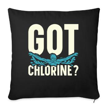 Swimming Water Sports Pool Swimming Swimmers - Sofa pillowcase 17,3'' x 17,3'' (45 x 45 cm) - black - Front
