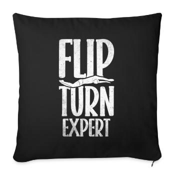 Swimming Water Sports Pool Swimming Swimmers - Sofa pillowcase 17,3'' x 17,3'' (45 x 45 cm) - black - Front