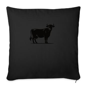 I like cows - Sofa pillowcase 17,3'' x 17,3'' (45 x 45 cm) - black - Front