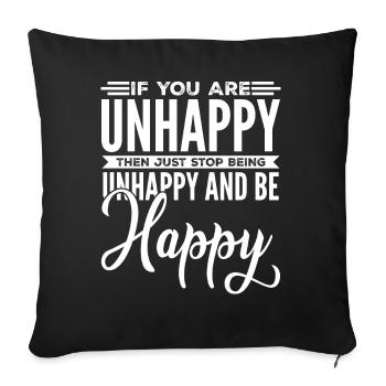 Unhappy Sarcasm Misanthrope Sarcasm Goth - Sofakissenbezug 45 x 45 cm - Schwarz - Vorne