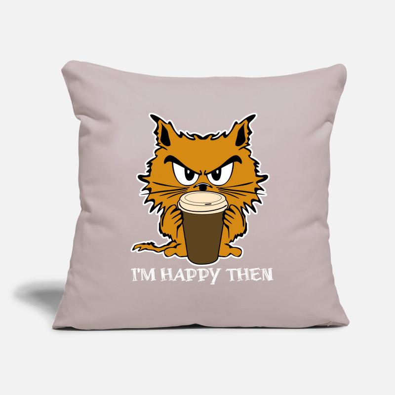 Cat Grumpy Misanthrope Sarcasm Unhappy Sofa pillowcase 17,3'' x 17,3'' (45 x 45 cm)